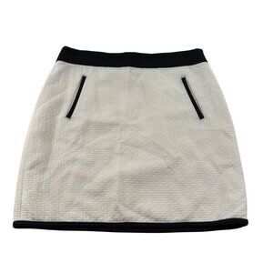 Ann Taylor Women's Textured A-Line Skirt Size 6 White & Black‎